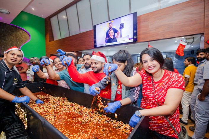 A full house celebrates the festive season
